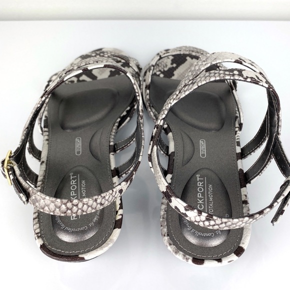 Rockport Total Motion Women's Zandra Snakeskin Print Slingback Sandals Size 7.5 - Picture 6 of 9